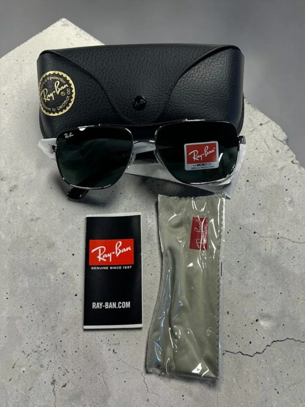 😎 Ray-Ban RB3483 Metal Square Sunglasses